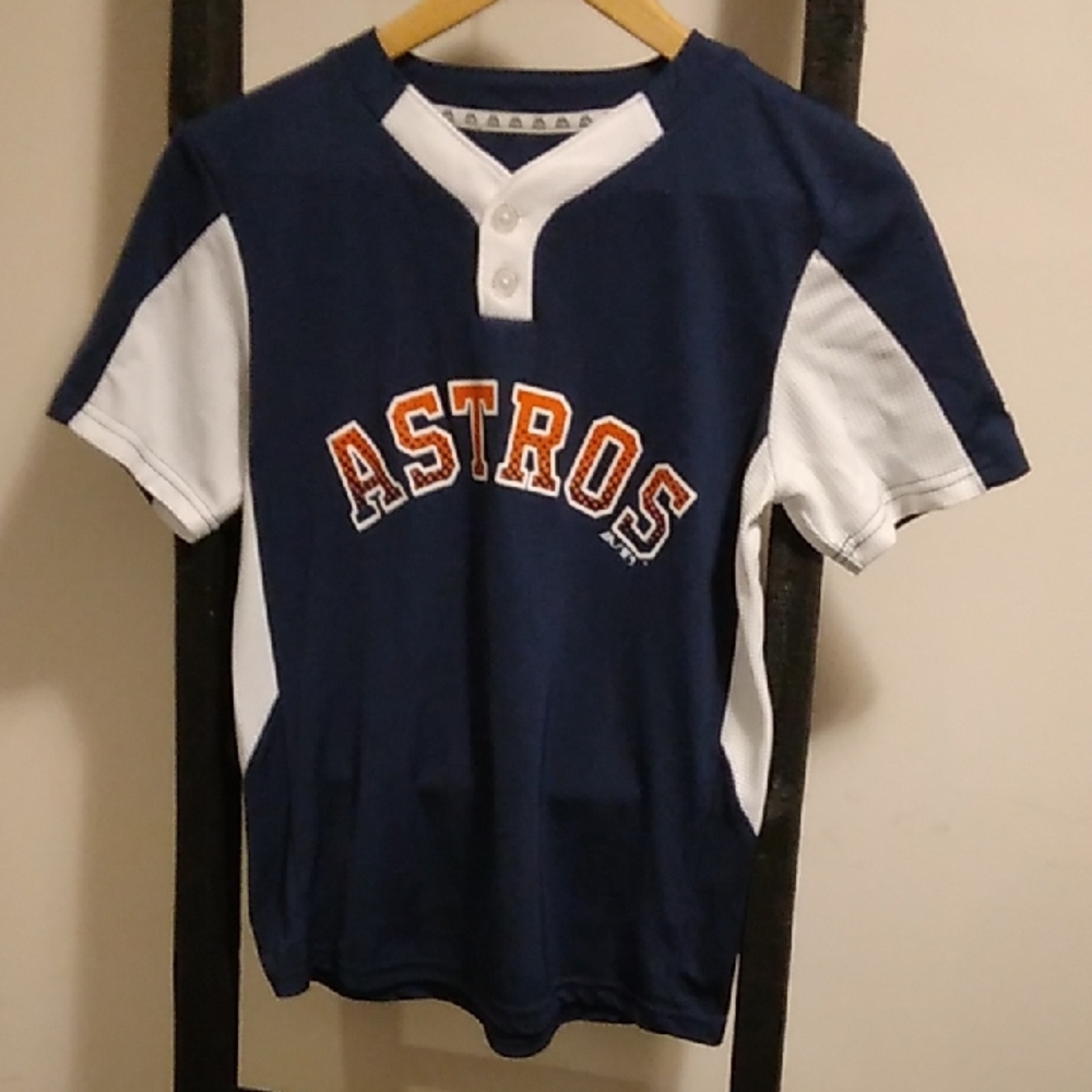 Majestc Cool Base Houston Astros Baseball Shirt Nwot